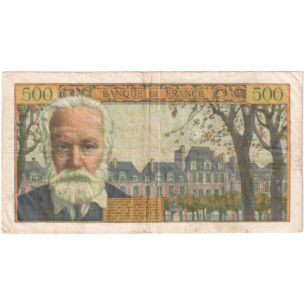 France, 5 Nouveaux Francs on 500 Francs, Victor Hugo, 1959-02-12, G.119