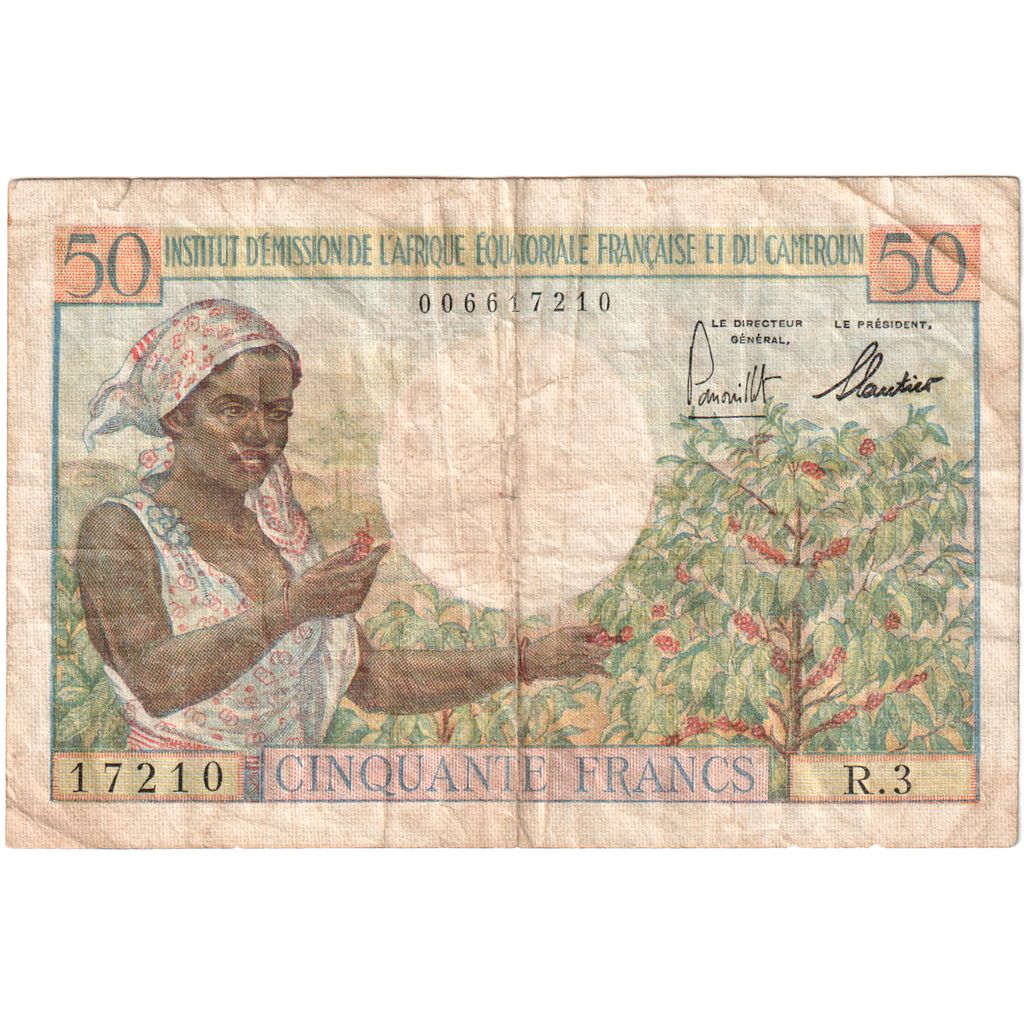 French Equatorial Africa, 50 Francs, Undated (1957), VF(20-25)