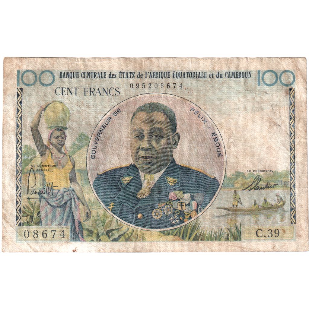 Africa equatoriale francese, 100 Francs, Undated (1957), MB