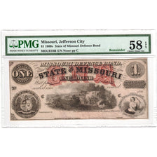 Estados Confederados de América, 1 Dollar, 186-, Remainder, AU 58 EPQ, PMG