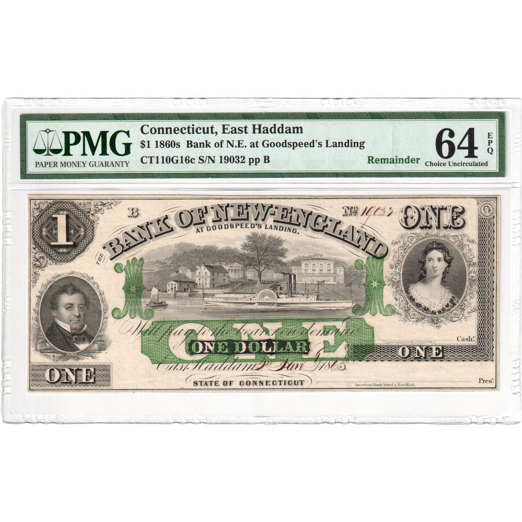 Estados Unidos, 1 Dollar, 1863-01-02, Remainder, UNC 64 EPQ, PMG