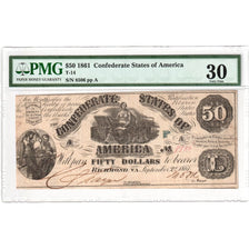 Confederate States of America, 50 Dollars, 1861-09-02, VF 30, PMG