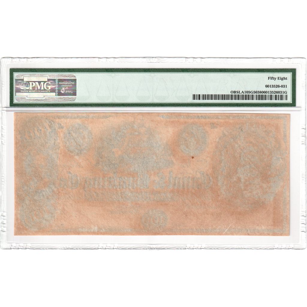 USA, 100 Dollars, Remainder, Louisiana, New Orleans, AU 58, PMG