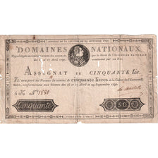 Frankreich, 50 Livres, 1790-09-29, 4K, S+
