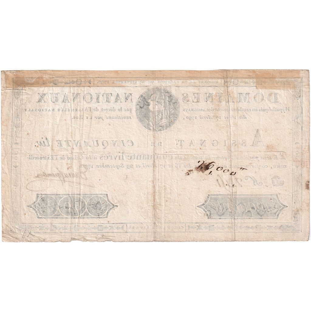 Francja, 50 Livres, 1790-09-29, D, EF(40-45)