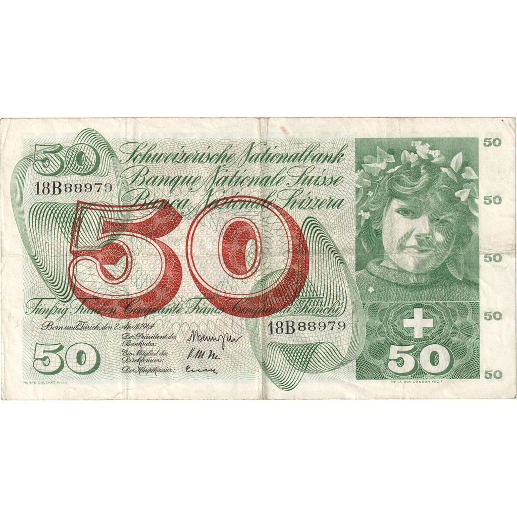 Switzerland, 50 Franken, 1964-04-02, EF(40-45)