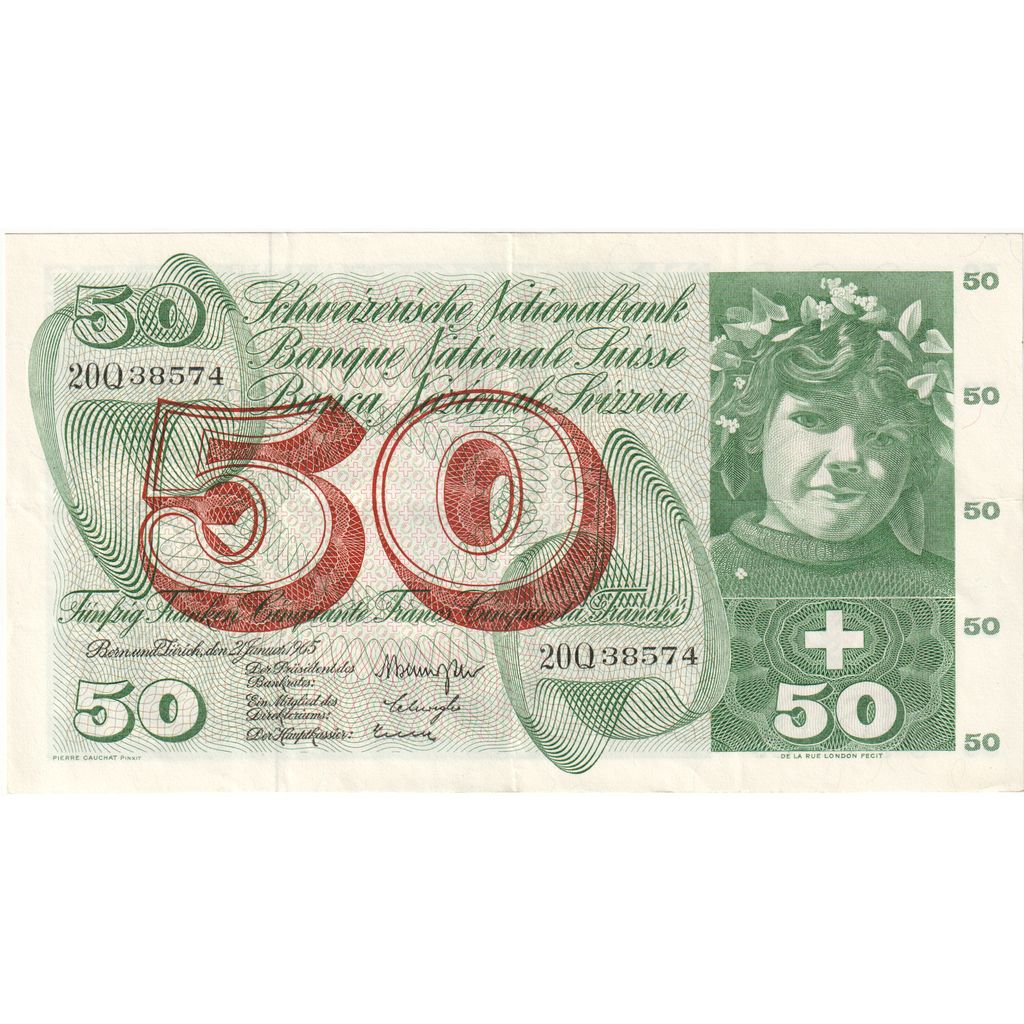 Szwajcaria, 50 Franken, 1965-01-21, UNC(60-62)