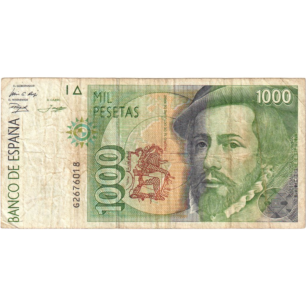 Espanha, 1000 Pesetas, 1992-10-12, VF(20-25)