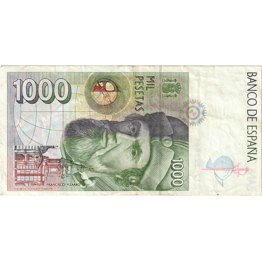 Espagne, 1000 Pesetas, 1992-10-12, TTB