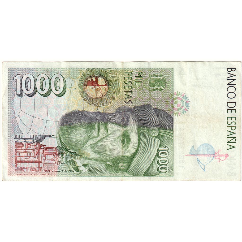 Espagne, 1000 Pesetas, 1992-10-12, SUP