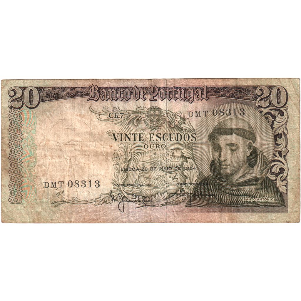 Portugal, 20 Escudos, 1964-05-26, RC+