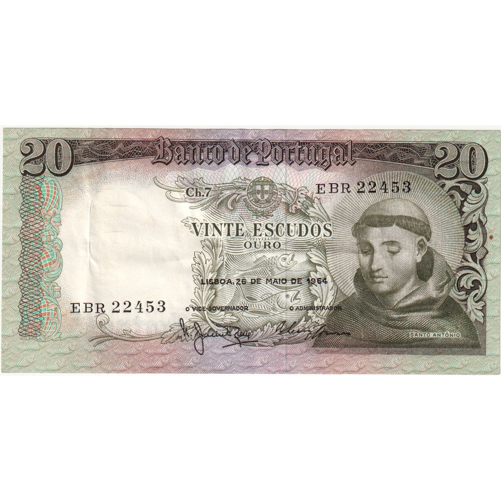 Portugal, 20 Escudos, 1964-05-26, EBC