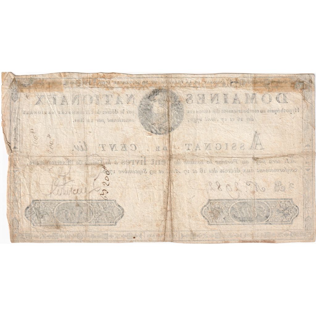 France, 100 Livres, 1790-09-29, 2B, VF(20-25)