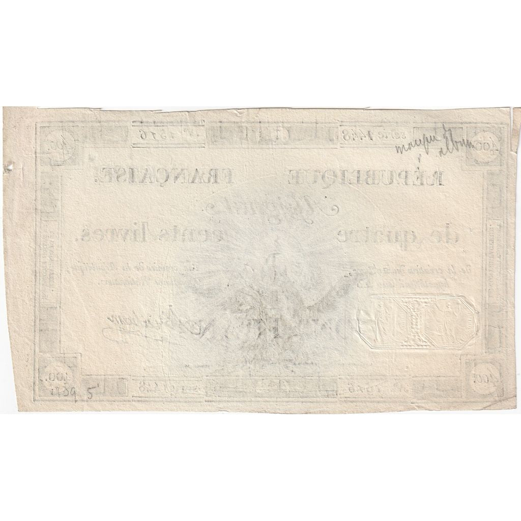 France, 400 Livres, 1792-11-21, 1448, VF(30-35)