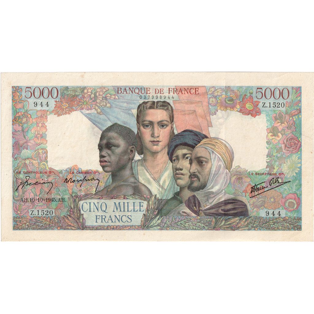 Frankreich, 5000 Francs, Empire Français, 1945-10-10, Z.1520, SS