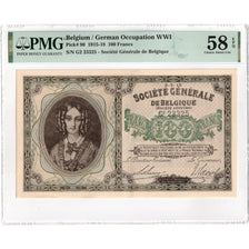 Belgique, 100 Francs, 1915-05-08, Occupation allemande, consécutifs,AU58EPQ, PMG