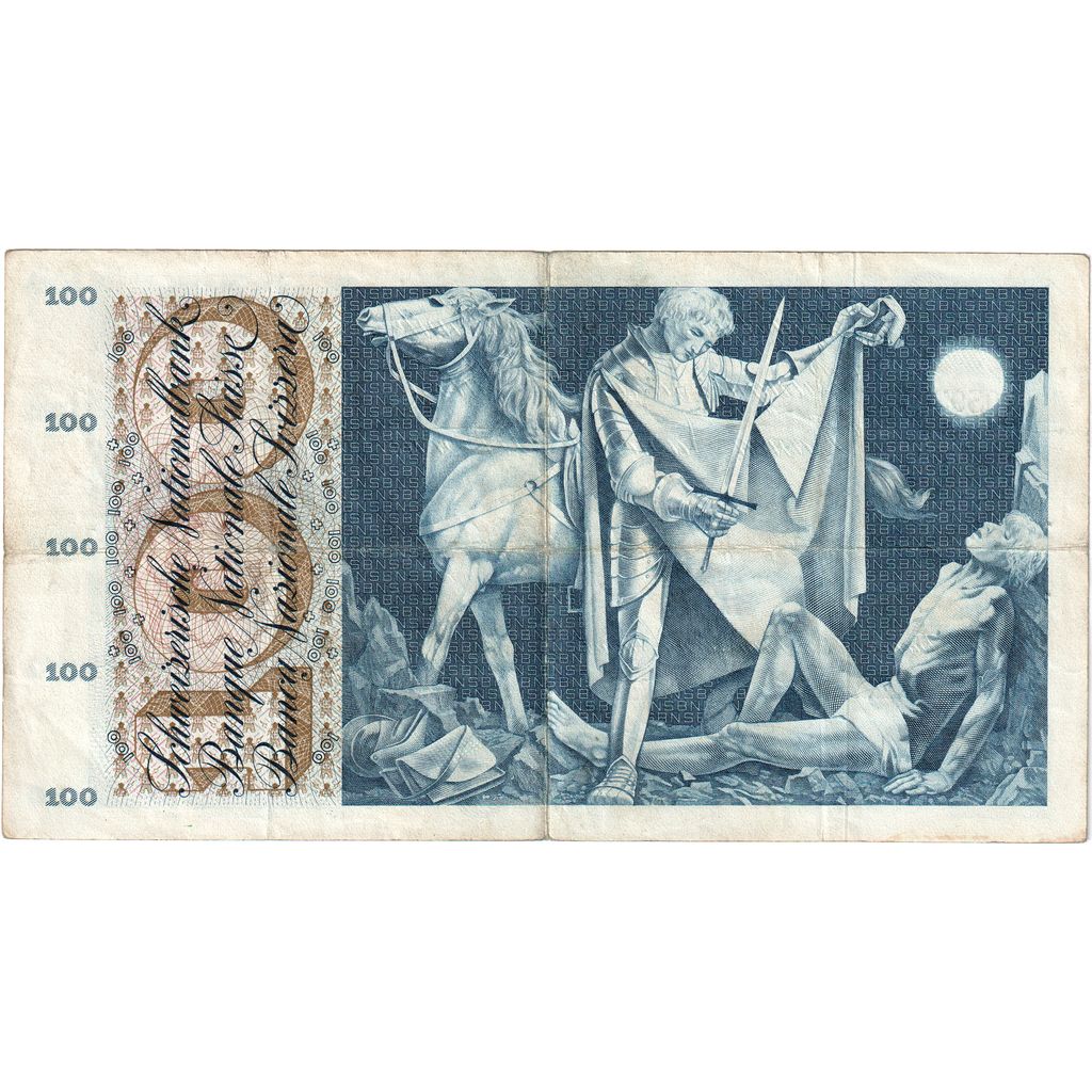 Szwajcaria, 100 Franken, 1957-10-04, EF(40-45)