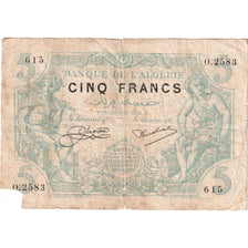 Argélia, 5 Francs, 1924-01-10, F(12-15)