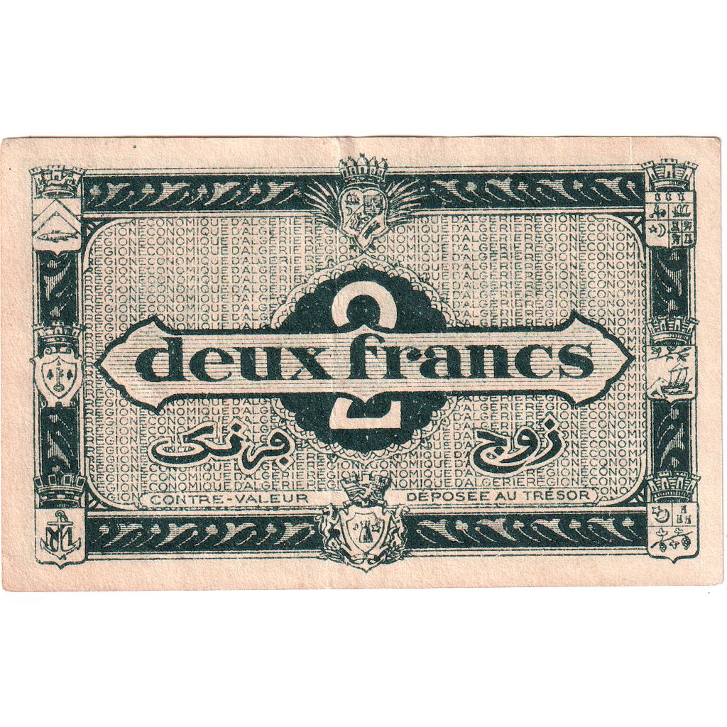 Algérie, 2 Francs, 1944-01-31, TTB