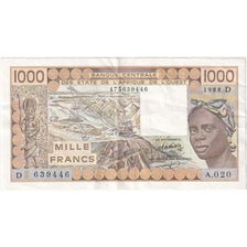 Malí, 1000 Francs, 1988, MBC+