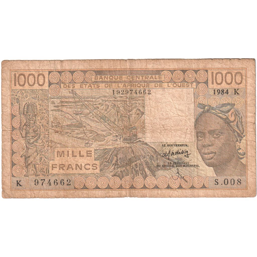 Senegal, 1000 Francs, 1984, TB