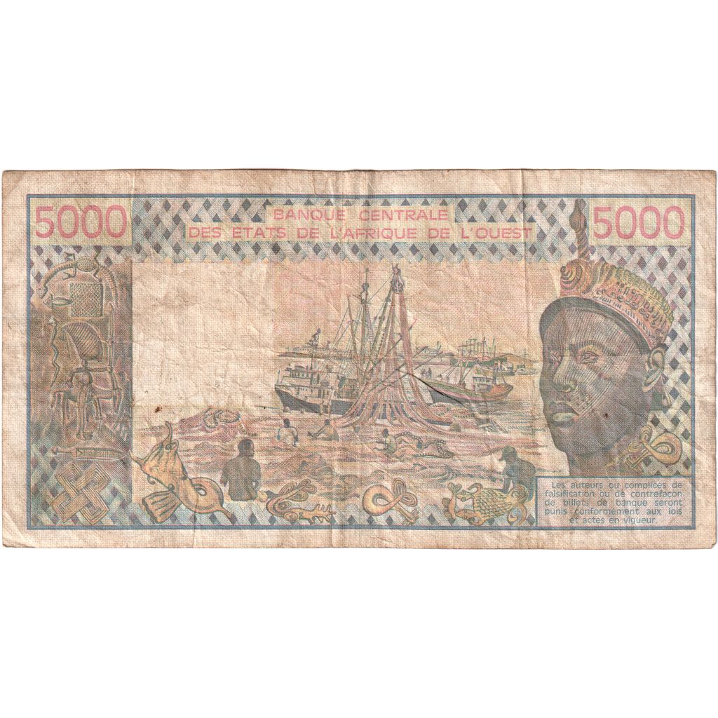 Senegal, 5000 Francs, 1987, TB