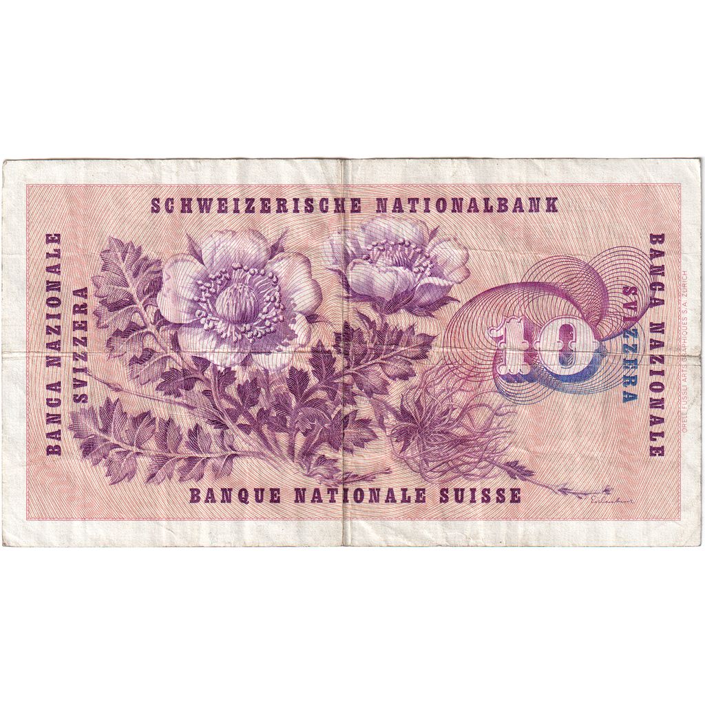 Suiza, 10 Franken, 1961-10-26, MBC
