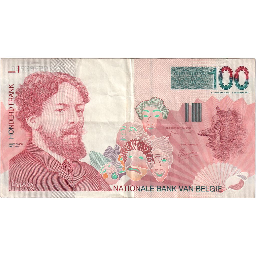 Belgium, 100 Frank, Undated (1995-2001), AU(55-58)