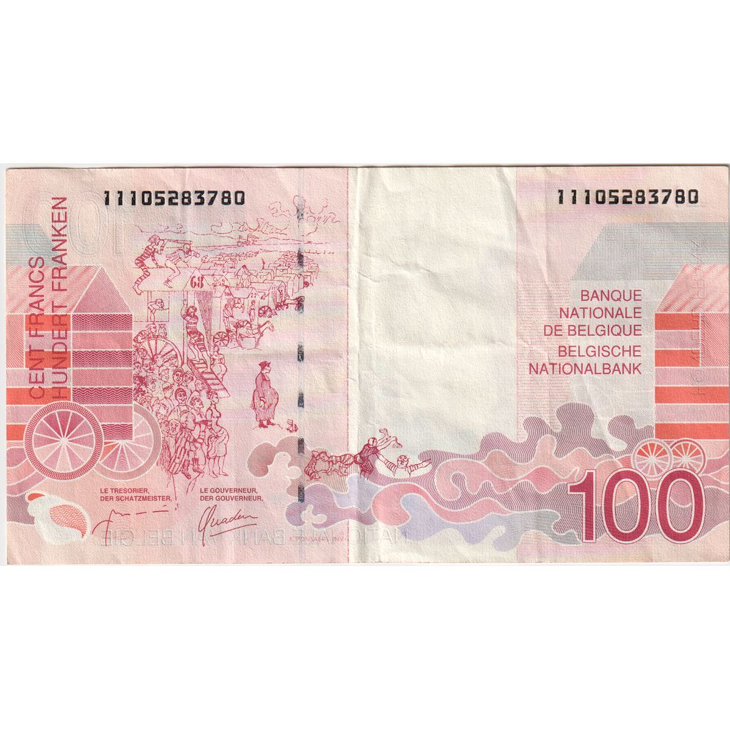 Belgio, 100 Frank, Undated (1995-2001), SPL-