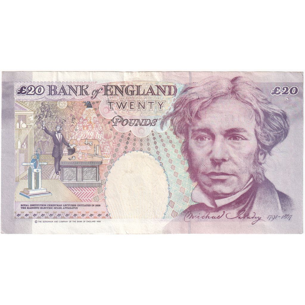 Reino Unido, 20 Pounds, 1993, EBC