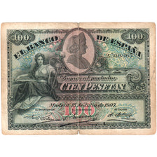 Spagna, 100 Pesetas, 1907-07-15, B+