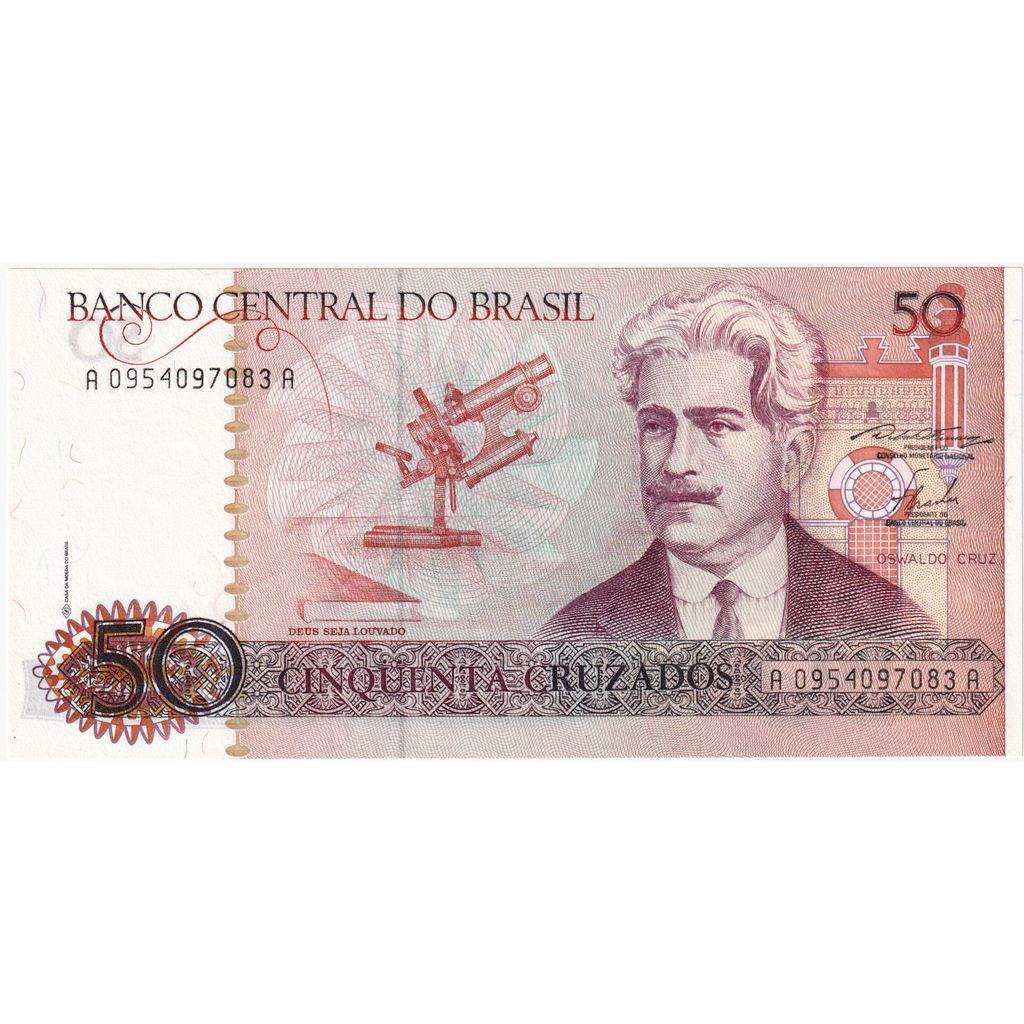 Brazil, 50 Cruzados, Undated (1986), UNC(65-70)