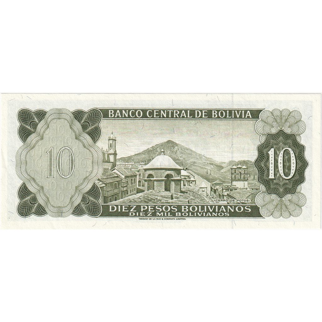 Bolivia, 10 Pesos Bolivianos, 1962-06-13, FDS