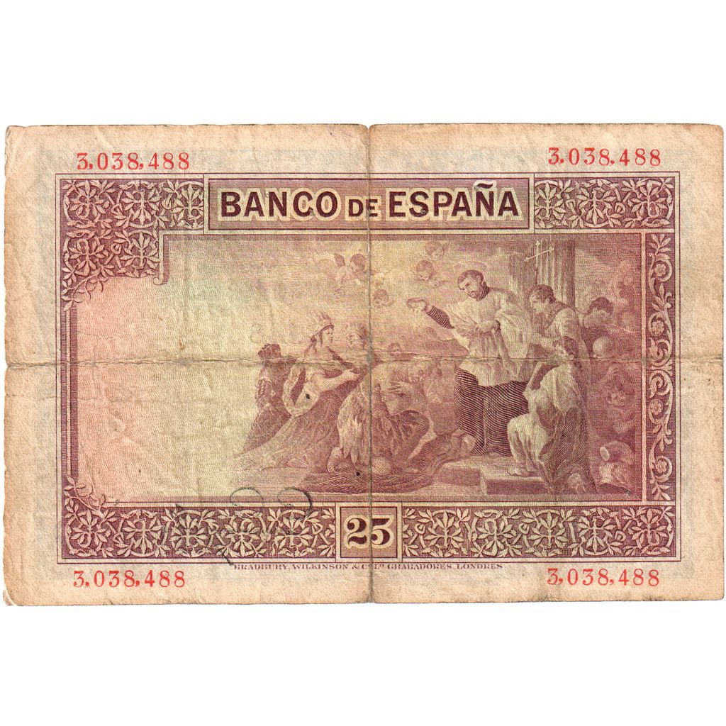 Spagna, 25 Pesetas, 1926-10-12, MB