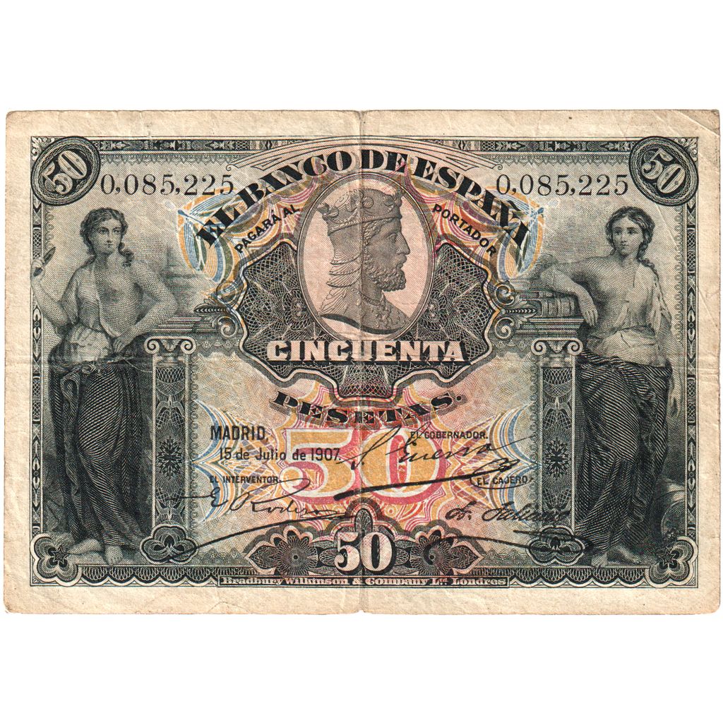 Spanien, 50 Pesetas, 1907-07-15, S
