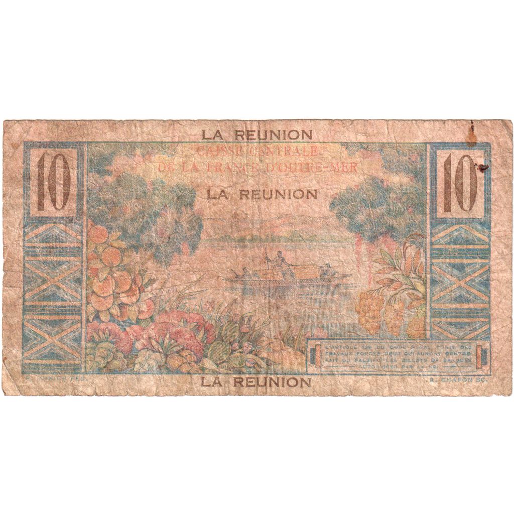 La Réunion, 10 Francs, Colbert, Undated (1947), F(12-15)