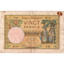 Madagascar, 20 Francs, ND(1937-1947), VF(20-25)