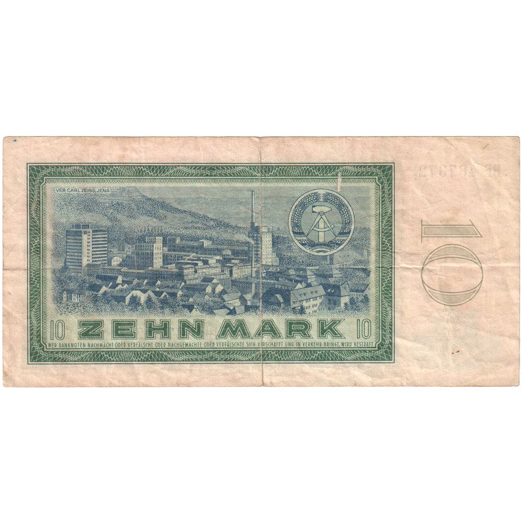 Democratic Republic of Germany, 10 Mark, 1964, VF(30-35)