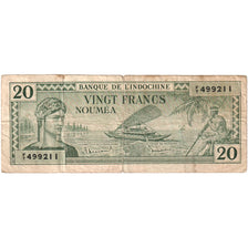 New Caledonia, 20 Francs, Undated (1944), VF(20-25)