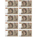 Francja, 10x100 Francs, Delacroix, 1986, A.112, Consecutive Numbers, AU(55-58)