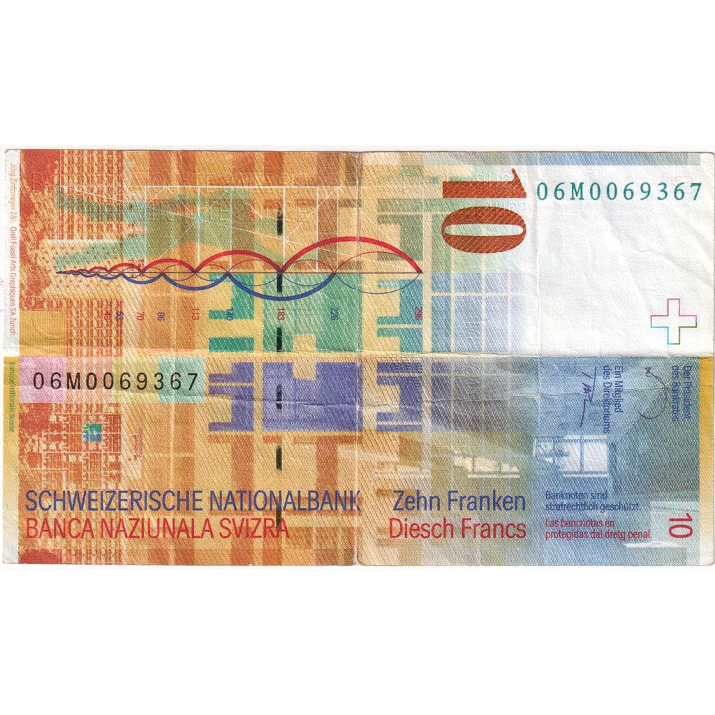 Switzerland, 10 Franken, 2006, EF(40-45)