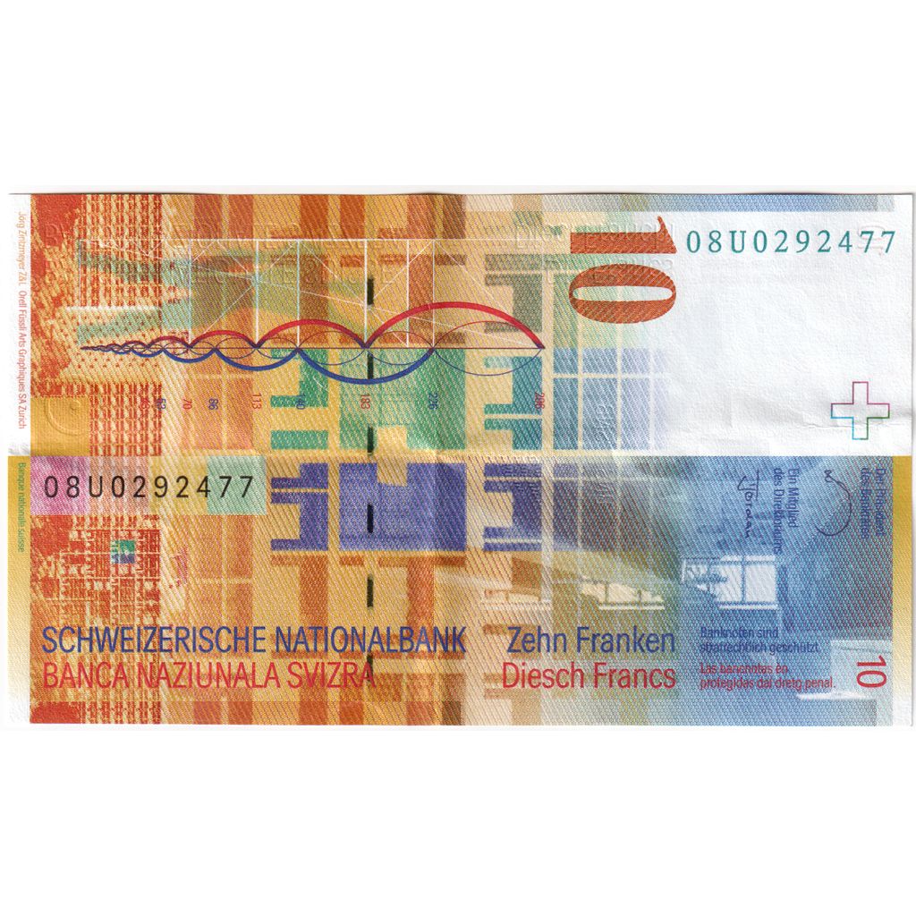 Switzerland, 10 Franken, 2008, AU(50-53)