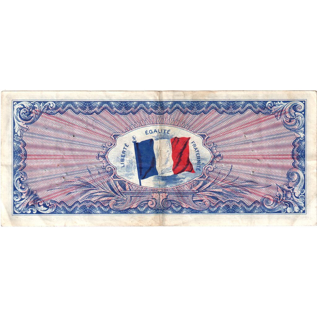 França, 500 Francs, Flag/France, 1944, Without serial number, VF(30-35)