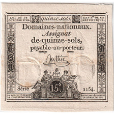 France, 15 Sols, 1792-10-24, Serie 1154, TTB+