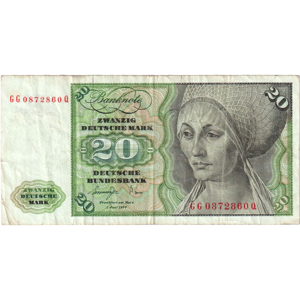 Duitsland, 20 Deutsche Mark, 1977-06-01, TB