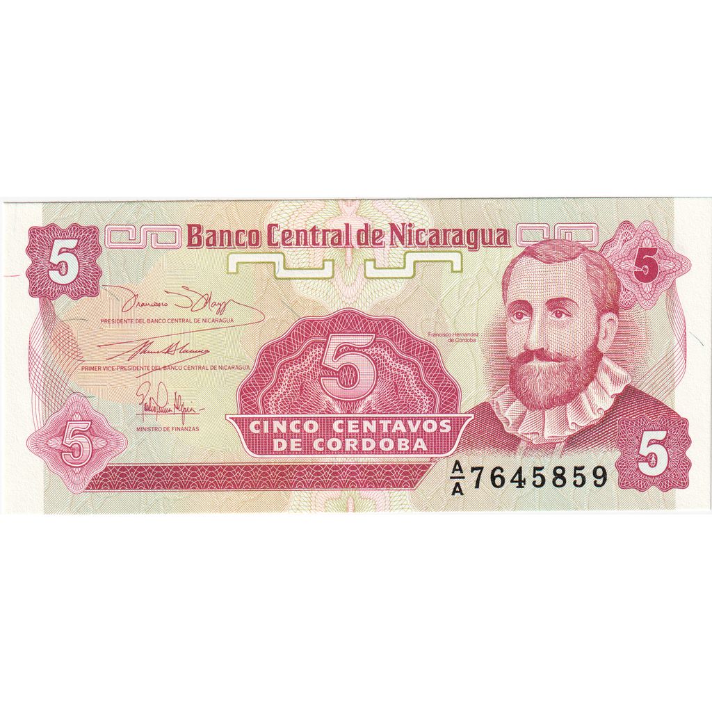 Nicaragua, 5 Centavos, Undated (1991-1992), UNC(65-70)