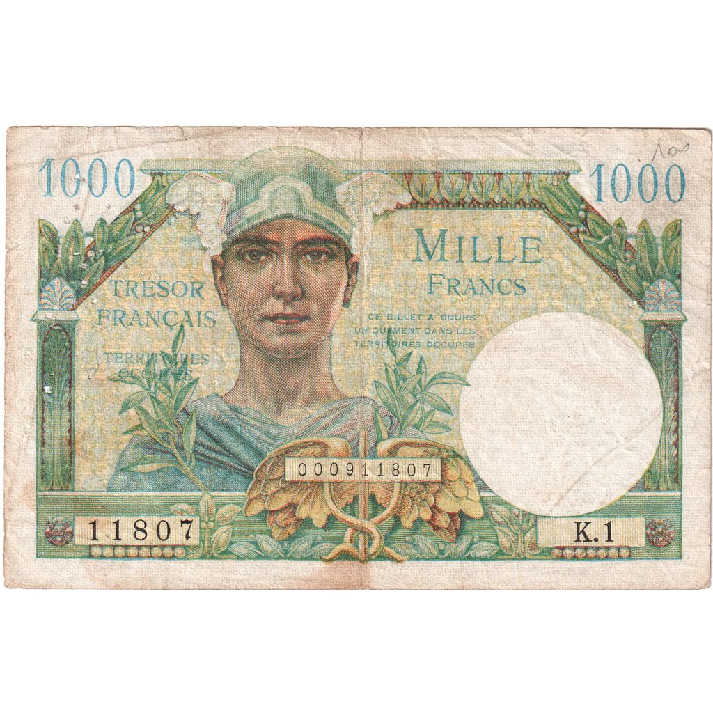 Sarre, 1000 Francs, 1947, K.1, TB