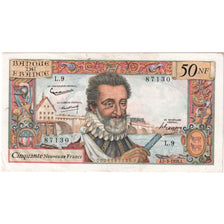 France, 50 Nouveaux Francs, Henri IV, 1959-03-05, L.9, EF(40-45)