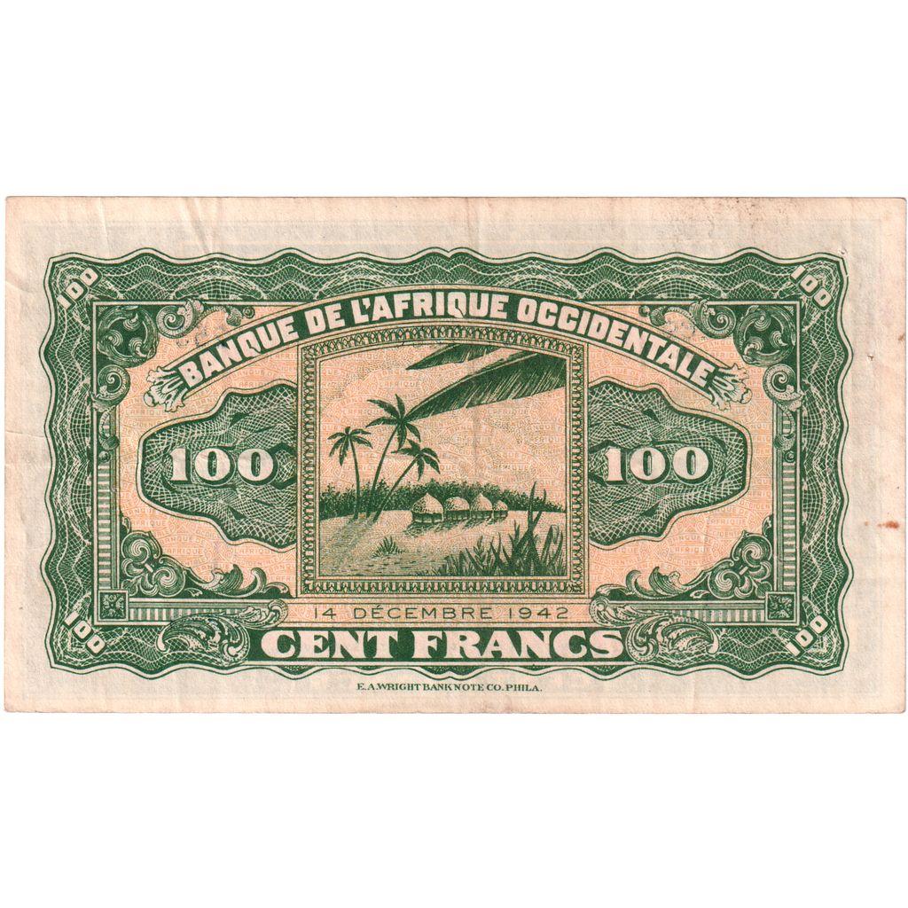 Afrique occidentale française, 100 Francs, 1942-12-14, TTB