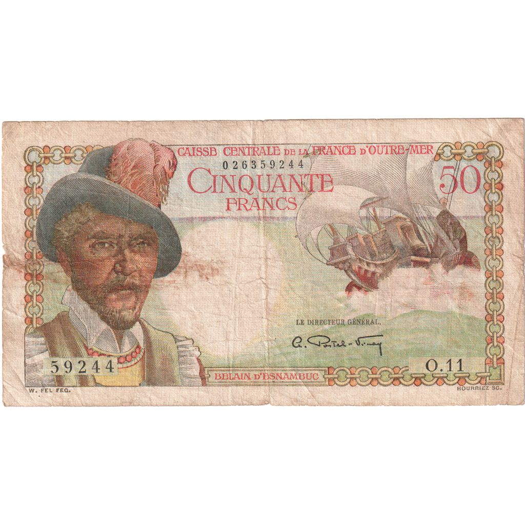 French Equatorial Africa, 50 Francs, Undated (1947), VF(20-25)